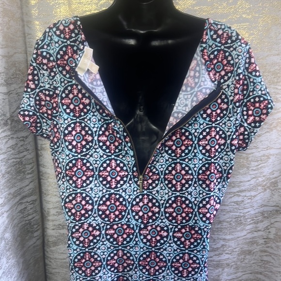 Michael Kors Women’s Fit n Flare Geometric Print Casual Mini Dress Size XL - Picture 6 of 15